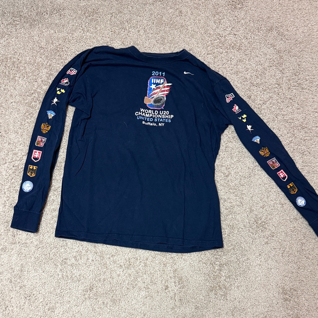 Nike Navy Long Sleeve 2011 Iihf Championship Shirt